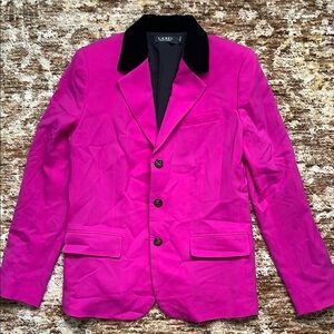Lauren Ralph Lauren Pink Blazer with Black Collar